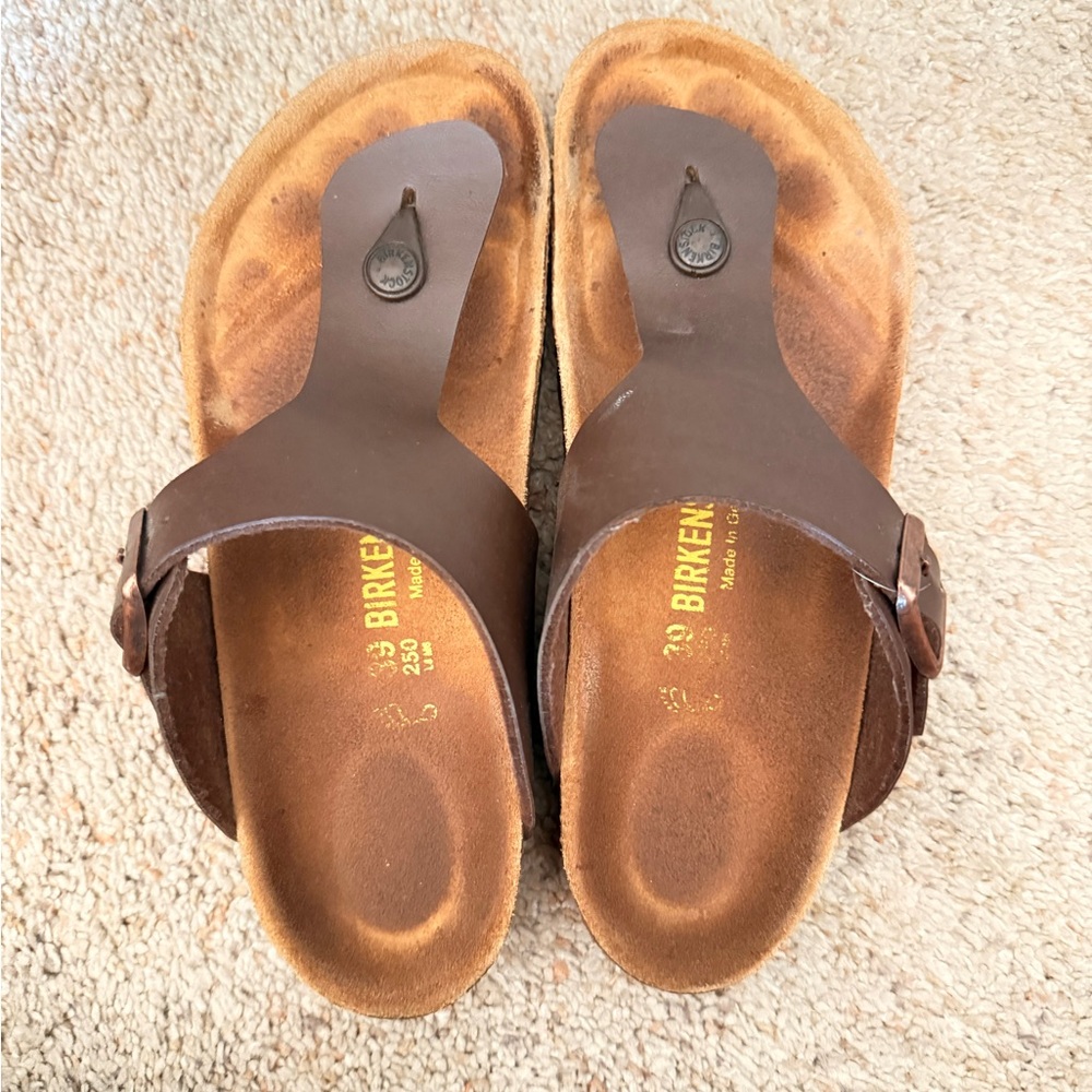 Birkenstock Dark Brown Slip-On Sandals